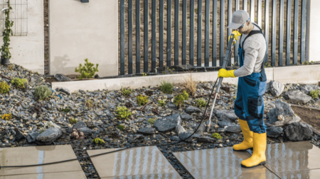 What is the safe work procedure for pressure washer?